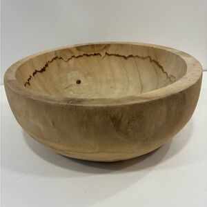 Threshold Studio Handcrafted Wooden Bowl With Natural Wood Imperfections 12”